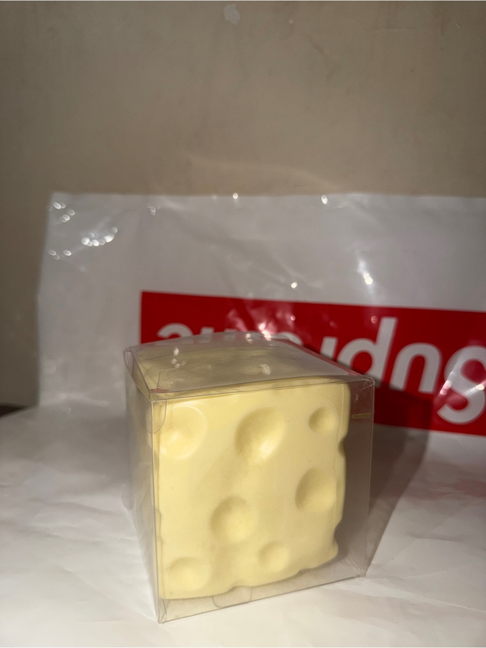Moldable Cheese Block Cube Squishy Stress Toy - Picture 3 of 6